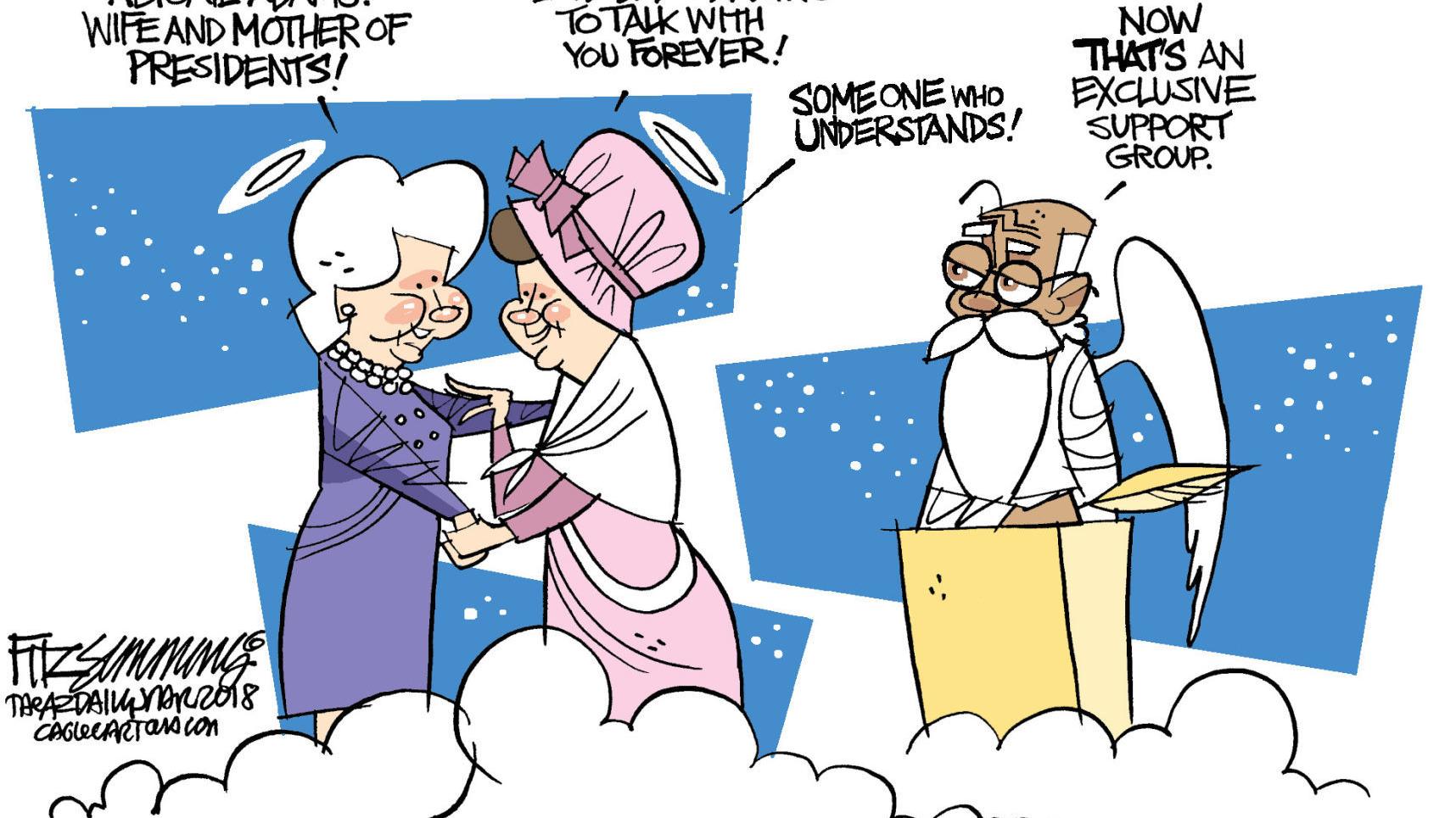 Daily Fitz Cartoon: Barbara Bush